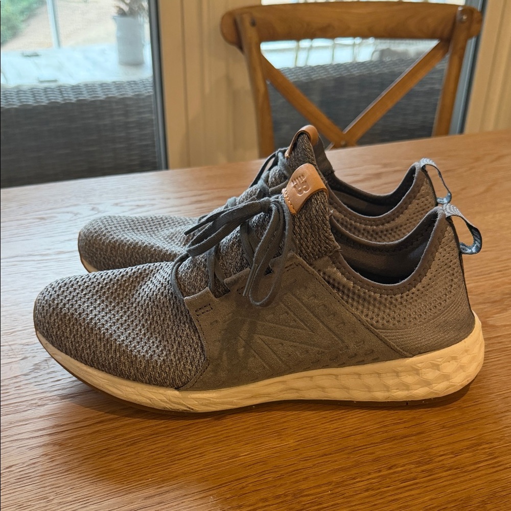 New Balance Charcoal and Beige Sneakers
